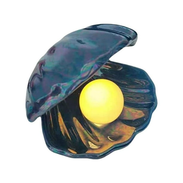 Lámpara de de luz nocturna de carcasa de cerámica Luz de noche portátil Luz amarilla cálida para Azul oscuro Yuyangstore Luz de noche