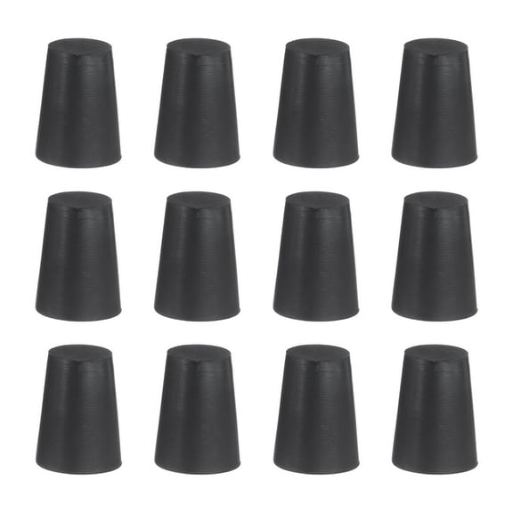 12 Pack Silicone Rubber Tapered Plug, 14mm to 19mm High Temp for Hole Plugs, Spraying, Coating, 25mm