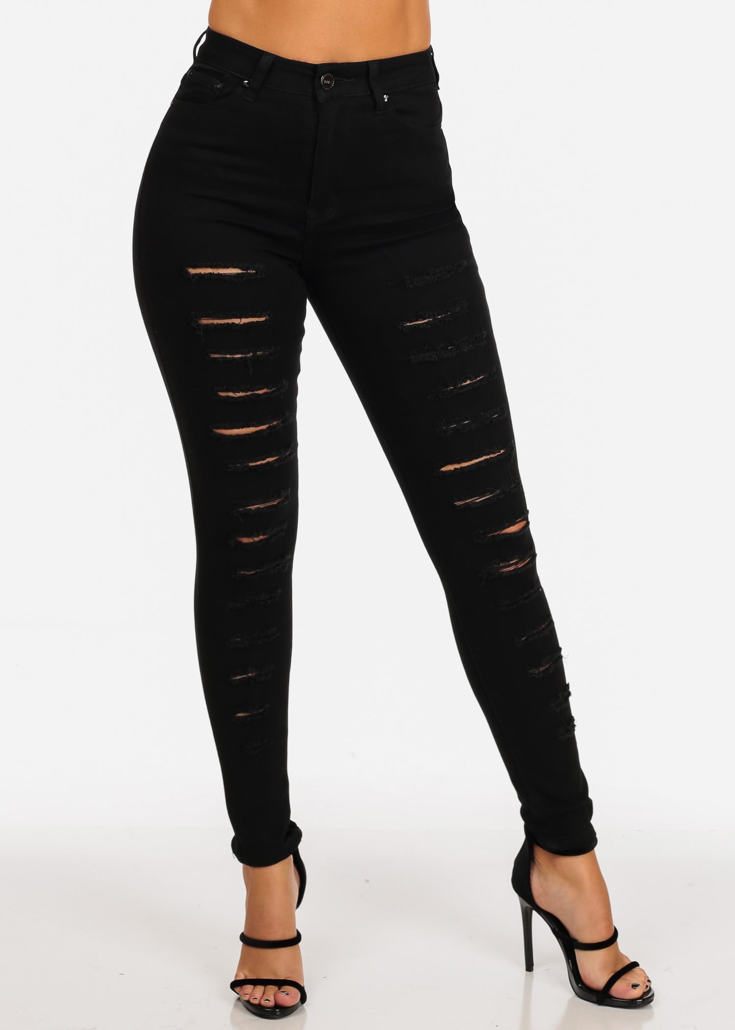 junior black skinny jeans ripped