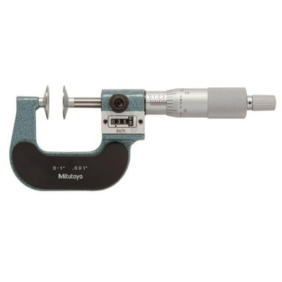 Mitutoyo Digital Disk Micrometer, 0-1", 0.001"223-125