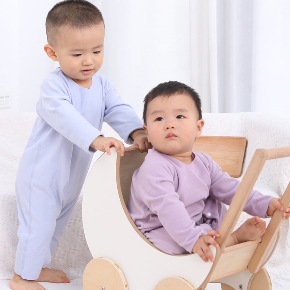 Esaierr Newborn Baby Boys Girls Solid Color Bodysuit Romper Unisex Infants Fall Winter Jumpsuits Outfit Clothes Cotton Pajamas Set for 2-24 Months