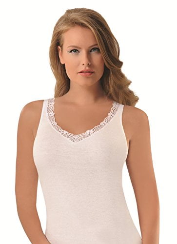 NBB Women's Sexy Basic 100% Cotton Tank Top Camisole Lingerie with ...