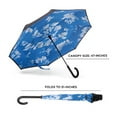 thumbnail image 4 of The totes InBrella Reverse Close Umbrella, Clouds, One Size, Inbrella Reverse Auto Close Stick Umbrella With J Hook, Wind &amp; Rainproof, 4 of 6