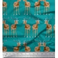 thumbnail image 1 of Soimoi Velvet Fabric Deer Animal Print Sewing Fabric Yard 58 Inch Wide, 1 of 3