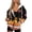 Autumn Pumpkin Maple Print, variant on Christmas Holly Candy Cane With Zipper Hooded Coat, Polyester Fabric Track Jacket with Pockets Drawstring Hoodie Jacket for Fall Outdoor