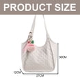 thumbnail image 2 of Large-capacity bag for daily travel, shoulder bag, PU commuter tote bag - white, 2 of 6
