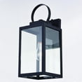 thumbnail image 3 of Outdoor Wall Lantern 7 Inch Black Dusk to Dawn Light Fixture Clear Glass, 3 of 5