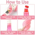 thumbnail image 3 of Máquina de burbujas con forma de unicornio con forma de varita de burbujas para niños con solución, 3 of 6
