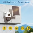thumbnail image 4 of Xorlink 4K/8MP Solar Security Camera, 360° View Wireless Outdoor Camera, Waterproof PIR Detection, Rechargeable Battery Powered Home Dual Lens Surveillance Camera with Color Night Vision 2-Way Audio, 4 of 11