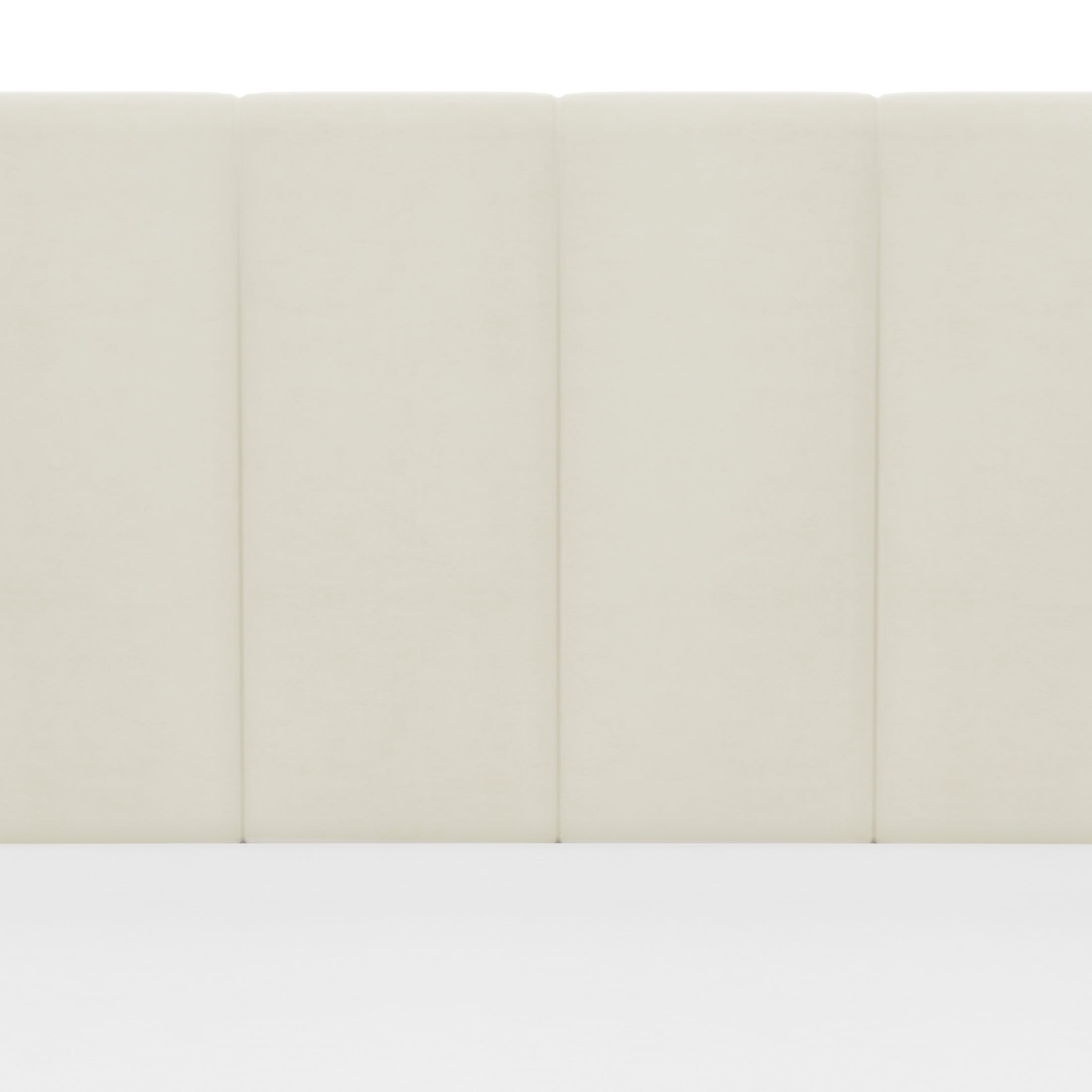 Reece Channel Stitched Upholstered Full Bed, Ivory, by Hillsdale Living Essentials