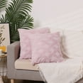 thumbnail image 6 of Unique Bargains Soft Plush Throw Pillow Covers Decorative Cushion Covers (2 Count) Bright Pink 18" x 18", 6 of 6
