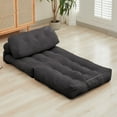 thumbnail image 6 of BALUS Folding Sofa Bed, Convertible Sleeper Couch with Foldable Memory Foam, Space-Saving Floor Bed for Living Room/Apartments, Dark Grey, 6 of 8