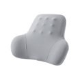 thumbnail image 2 of Almohada de soporte lumbar, cojín de espalda baja, accesorio de almohadilla de silla portátil y práctica suave para hogar, silla, viaje, sofá, asiento gris, 2 of 8