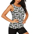 thumbnail image 2 of Balery Panda Bear Camiseta sin mangas estampada ligera para mujer, tops de entrenamiento sin mangas, camisetas de yoga transpirables de secado rápido.-Large, 2 of 7