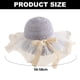 thumbnail image 2 of Sombrero de mujer con lazo de malla y encaje, circunferencia de 56-58 cm, sombrero de paja para playa con protección solar, 2 of 5