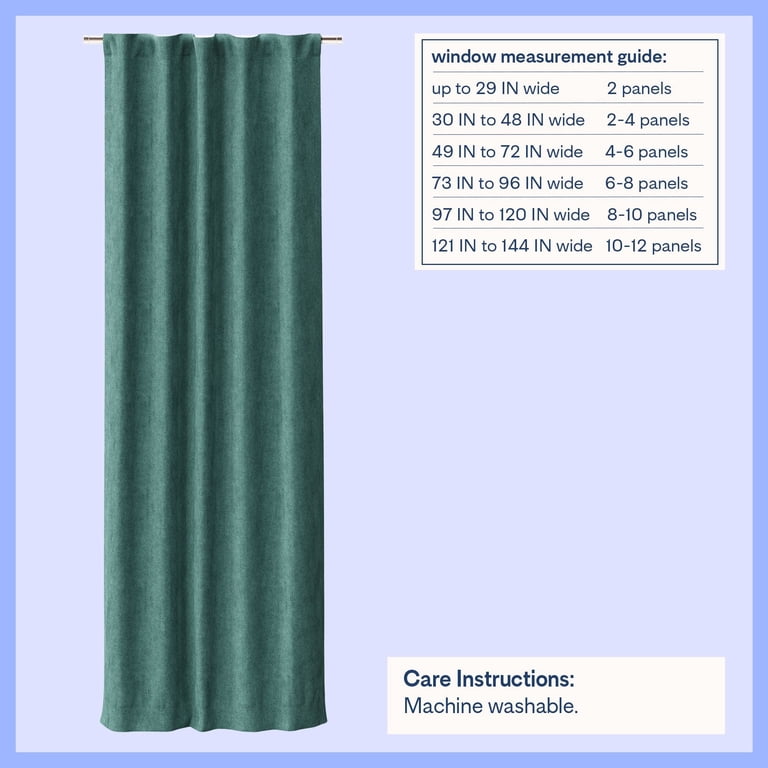 Mainstays Kids Dark Green Solid Ribbed Corduroy Blackout Rod