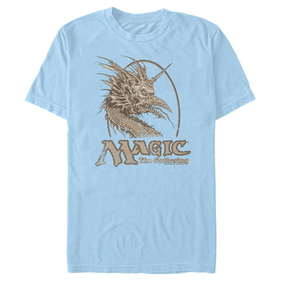 Men's Magic: The Gathering Retro Beast Logo Graphic Tee Light Blue 2X Large