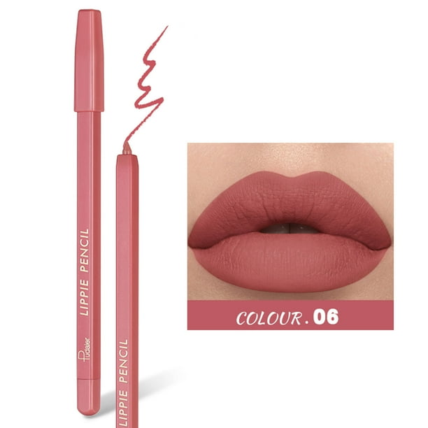 Lápiz labial para mujer, tinte labial, brillo labial, juego de 12 colores delineadores de labios, de larga duración, resistente al agua, resistente al sudor, fácil de colorear, no se desvanece, juego