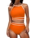 thumbnail image 1 of Traje de Baño de 2 Piezas para las Mujeres Hawaiana Estampado Tropical Cami Bra con Volantes, Juegos de Baño de Ropa de Playa para la Piscina Y el Mar, 1 of 7