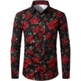 thumbnail image 1 of Camisa de traje para hombre, top a rayas a cuadros, rosa, azul, rojo, moda nueva, informal, para exteriores, material de alta calidad, suave y cómodo, 1 of 6