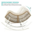 thumbnail image 4 of SWITTE Outdoor Loveseat 2 Person Papasan Rocker Chair with Cushion, Indoor & Outdoor Double Rocking Chairfor Patio Porch Living Room, 600 LBS Capacity- Beige, 4 of 8