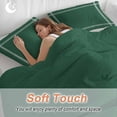 thumbnail image 4 of 3 Piece Pure Olive Green Duvet Cover Set Queen Size, Microfiber Comforter/Quilt Cover with Corner Ties and 2 Pillowcases, Simple Solid Color All Season Soft Bedding with Zipper Closure, 4 of 8