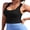 Black, variant on Anwell Racerback Tank Tops for Womens Seamless Cropped Workout Tops Built in Bra