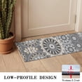 thumbnail image 3 of Gray Floral Mandala and Leaf Pattern Door Rugs,Washable Non Slip Door Mats Indoor,Decorative Door Mats,Entry Mat Indoor for Entrance,Bedroom,Kitchen,Bathroom,16"x47", 3 of 6