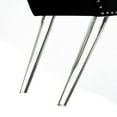 thumbnail image 6 of 45" Black And Clear Upholstered Velvet Bench, 6 of 10