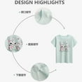 thumbnail image 5 of RMGVDSD Cute Girls Summer Tops Toddler Girls Short Sleeve T Shirts Cute Cartoon Graphic Adorable Baby Comfortable Casual Tees Top Kids Fashion Tops Tshirts 18-24 Months, 5 of 6