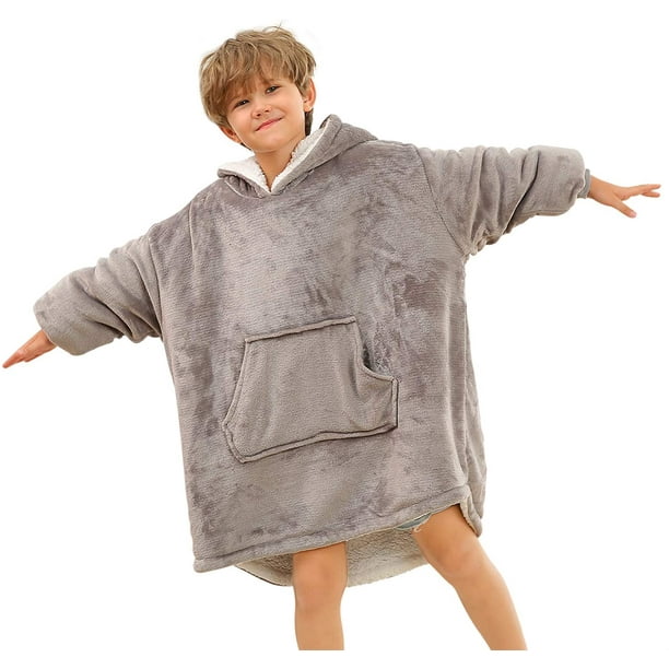Hipea Comfortable Fleece Blanket with Pocket for Kids Comfy Warm