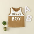 thumbnail image 6 of Miluxas Boy Clothes Toddler Baby Boys Summer Outfits Sleeveless Patchwork T-Shirt Shorts Set Brown 2-3 Years, 6 of 9
