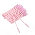 thumbnail image 3 of 100PCS Disposable Silicone Mascara Wand, Tower-shaped Pink Silicone Spoolie Brush for Eyelash Extensions, Lifting, and Brow, 3 of 5