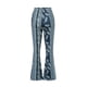 thumbnail image 4 of Pantalones acampanados elásticos de cintura alta con estampado bohemio para mujer, pantalones acampanados rectos informales y adelgazantes con estampado floral retro, 4 of 7