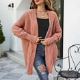 thumbnail image 1 of Puntoco Mujer Moda Color sólido Mangas largas Punto Cardigan Suelto tops Blusa Suéter Puntoco Puntoco-5162, 1 of 5