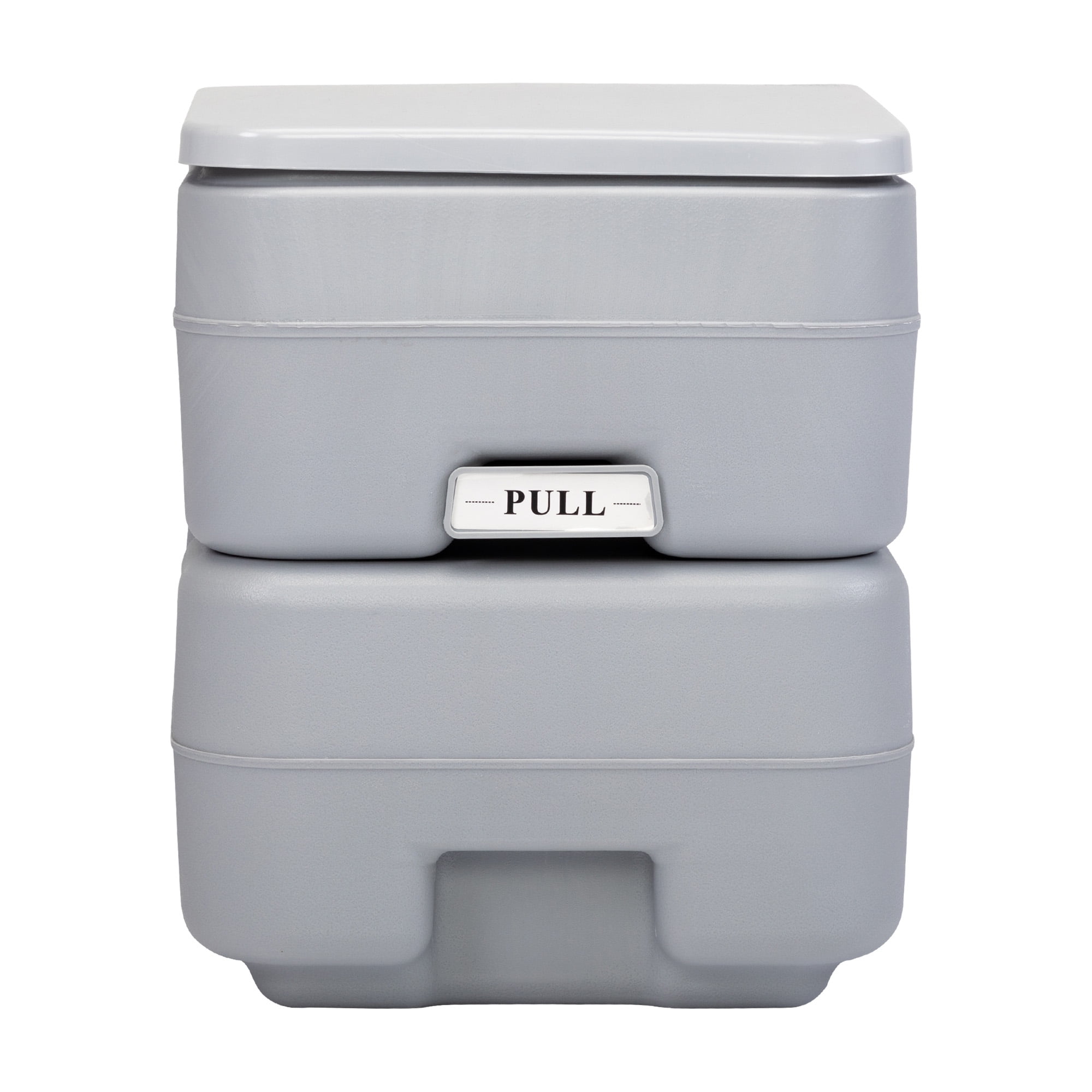 kepooman Outdoor Portable Toilet, 5.3 Gallon Detachable Waste Tank with Press Flush Pump, Gray kepooman Outdoor Portable Toilet, 5.3 Gallon Detachable Waste Tank with Press Flush Pump, Gray