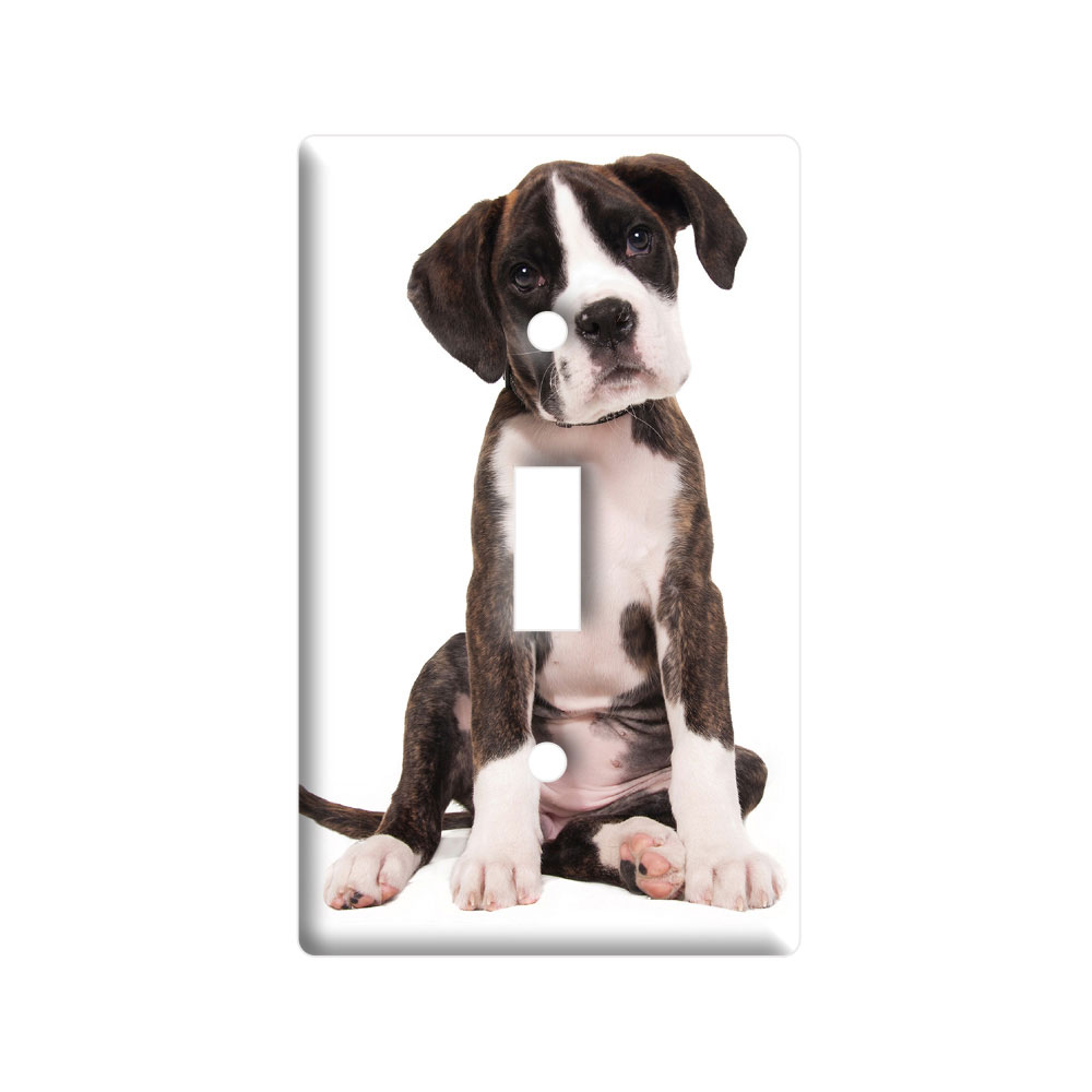 Puppy Dog Boxer Light Switch Plate Cover