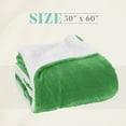 thumbnail image 2 of Elegant Comfort Reversible and Ultra-Plush Flannel Fleece Sherpa Throw- Lightweight Soft and Cozy- All Season Decorative Throw, Perfect for Lounging, 50 x 60 inches, Emerald Green, 2 of 6