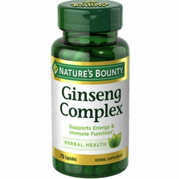 Nature's Bounty Ginseng Complex Quality Herbal Health Energy, 75ct, 5-Pack