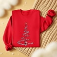 thumbnail image 3 of qucoqpe Women's Christmas Tree Printed Sweatshirts Fashion Casual Crewneck Tops Red Series Long Sleeve Oversized Pullovers for 2026 Fall Winter, 3 of 5