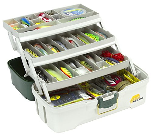 Heavy Duty 3 Tray Tackle Box With Dual Top Access Storage