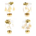 thumbnail image 1 of Candebro de luz de té de Navidad chapado en oro, candebro para bodas, suministros para fiestas de Navidad, luces de humor, soporte para ves, 4 p Baoblaze Candelabro para decoración navideña, 1 of 8
