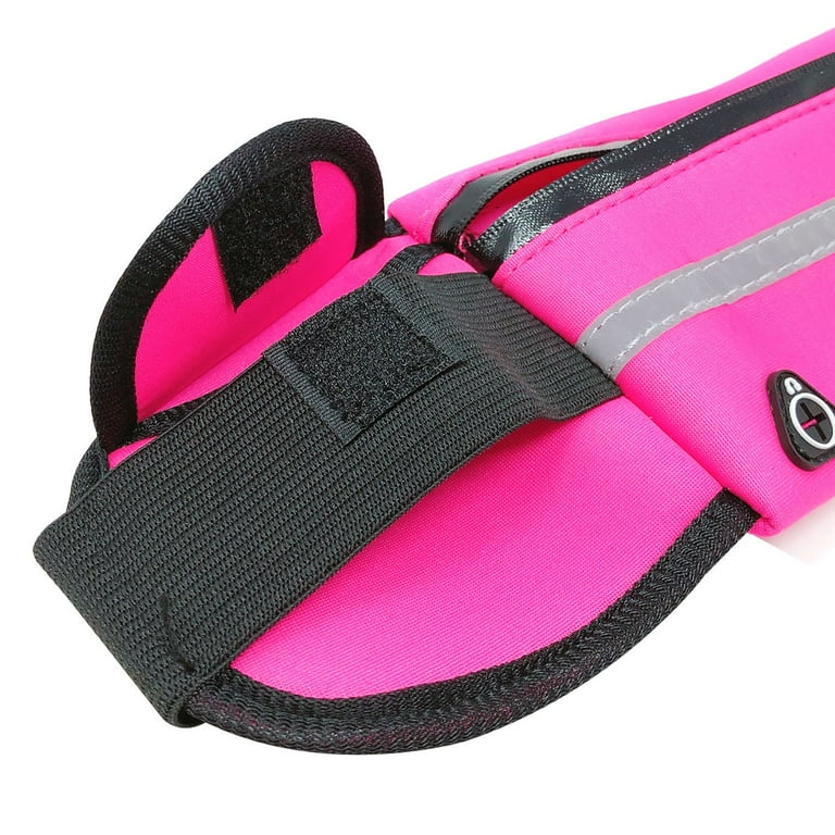 Wrapables Adjustable Neoprene Running Belt Waterproof Fanny Pack Workout Pouch for Running Jogging Hiking Pink Walmart