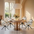thumbnail image 4 of Xoenoiee Abstract Boho Geometric Art Print Stretch Back Dining Chair Cover with Armrest Accent Chair Cover Slipcover with Arm, Washable Upholstered Arm Dining Chair Protector for Dining Living Room, 4 of 7