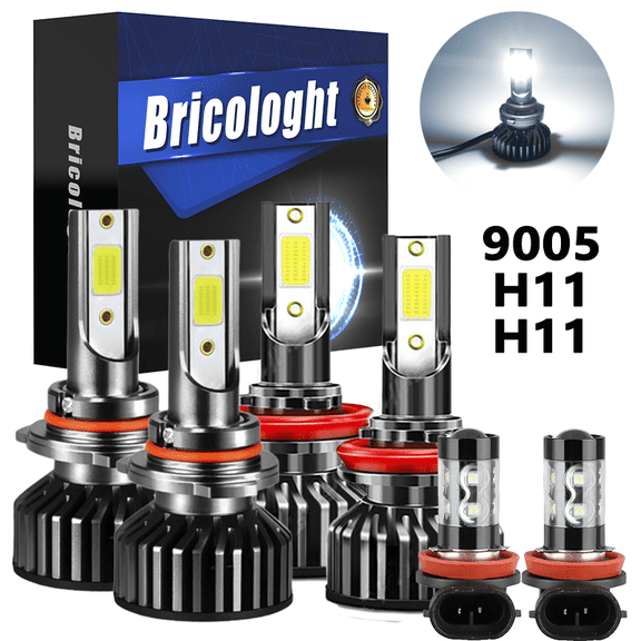 Fit For 2014 2015 Honda Civic Coupe LED Headlight Hi/Low Beam Fog Light Bulbs F2