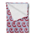 thumbnail image 2 of Abstract Soft Flannel Fleece Throw Blanket, Repetitive Waves Bicolored Japanese Style Composition Illustration, Cozy Plush for Indoor and Outdoor Use, 50" x 60", Pale Sky Blue Dark Pink, by Ambesonne, 2 of 5