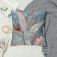 thumbnail image 2 of Creowell  Vintage Leaves Pillow Cover  Hand Drawn Fall Retro Botanical Plants Square Throw Pillow Cover for Kids Bedroom Decor Grey Background Decorative Reversible Print Cushion Cover, 2 of 5