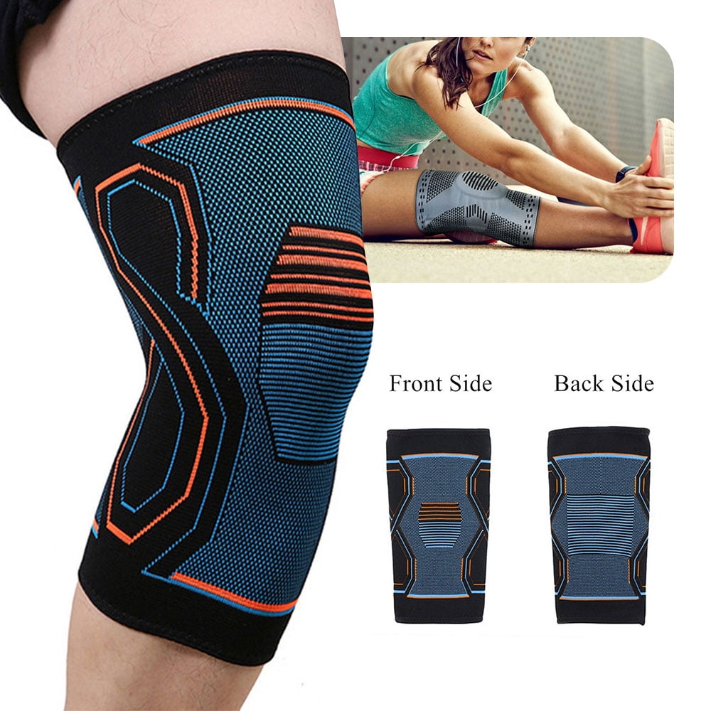 Adjustable Sports Knee Crashproof Pad Training Elastic Knee Support Sleeve Protector for Youth and Adult Sold as a Pair 