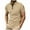 A-Khaki, variant on Wyobmus Men's Short Sleeve Shirts Quarter Zip Casual Loose Fit Mock Neck Basic Designed Twill Shirts A-Khaki