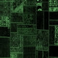 thumbnail image 1 of Ahgly Company Indoor Square Patchwork Emerald Green Transitional Area Rugs, 7' Square, 1 of 4